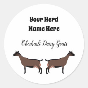 Gepersonaliseerde Oberhasli Dairy Goat Sticker