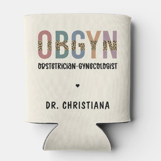 Gepersonaliseerde OBGYN verloskundige gynaecoloog Blikjeskoeler (Achterkant)