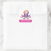 Gepersonaliseerde octopus stickers kleurrijk (Tas)
