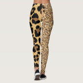 Gepersonaliseerde Oerwoud Cat Print Wild Animal Pa Leggings (Achterkant)