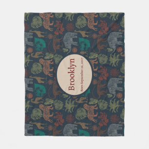 Gepersonaliseerde Oerwoud Safari Fleece Deken