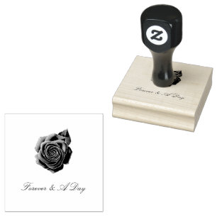 Gepersonaliseerde offerte Roos bruiloft Rubberstempel