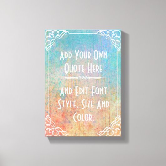 Gepersonaliseerde offertes canvas afdruk (Voorkant)