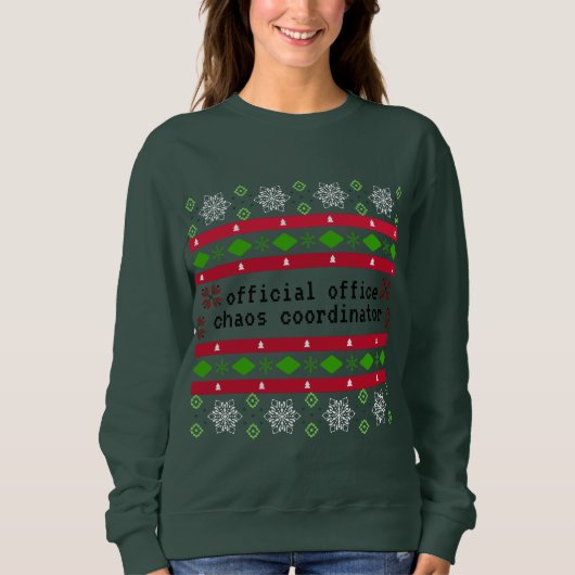 Gepersonaliseerde officiële Kantoor Ugly "Sweater" Trui (Voorkant)