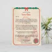 Gepersonaliseerde officiële kerstbrief voor kinder (Staand voorkant)