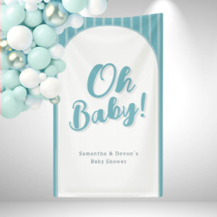 Gepersonaliseerde Oh Baby Foto Wanddouche Banner