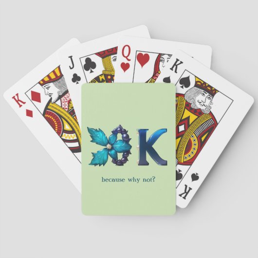 Gepersonaliseerde “OK, waarom ook niet?” Pokerkaarten (Achterkant)