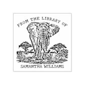 Gepersonaliseerde olifantenboekenplaat 	rubberstempel (Afrduk)