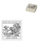 Gepersonaliseerde olifantenboekenplaat 	rubberstempel (Gestempeld)