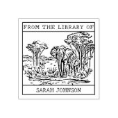 Gepersonaliseerde olifantenboekenplaat 	rubberstempel (Afrduk)