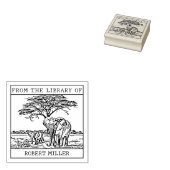 Gepersonaliseerde olifantenboekenplaat 	rubberstempel (Gestempeld)