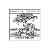 Gepersonaliseerde olifantenboekenplaat 	rubberstempel (Afrduk)