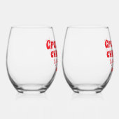 Gepersonaliseerde Oma en Opa Kerstmis Wijnglas Zonder Voet (Rechts)