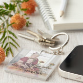 Gepersonaliseerde oma Foto Quote Sleutelhanger (Voorkant Rechts)