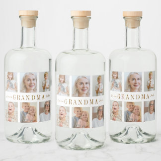Gepersonaliseerde oma Liquor Label | Aangepaste fo Likeurfles Etiket