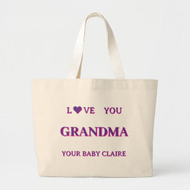 Gepersonaliseerde oma Script Grote TAS ROZE PAARSE