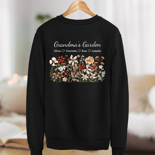 Gepersonaliseerde Oma  Wildflower Garden Trui