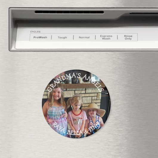 Gepersonaliseerde oma's engelen foto magneet (Insitu (Vaatwasser))
