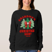 Gepersonaliseerde oma's kerstsweatshirt trui (Voorkant)