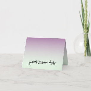 Gepersonaliseerde ombre gevouwen briefkaarten