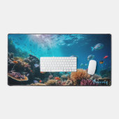 Gepersonaliseerde Onderwater Coral Reef Desk Mat (Keyboard & Muis)