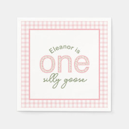 Gepersonaliseerde "One Gekke Goose" Verjaardag ser Servet