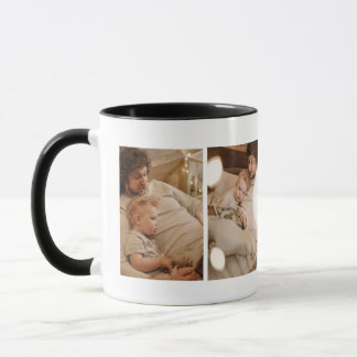 Gepersonaliseerde One of a Kind Familiefotocollage Mok