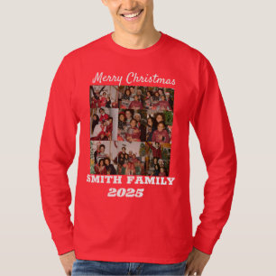 Gepersonaliseerde One of a Kind Familiefotocollage T-shirt
