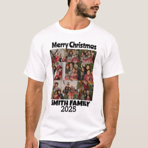 Gepersonaliseerde One of a Kind Familiefotocollage T-shirt
