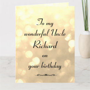 Gepersonaliseerde oom Birthday Kaart