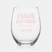 Gepersonaliseerde oom kerst Sippy Cup Wijnglas Zonder Voet (Achterkant)