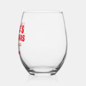 Gepersonaliseerde oom kerst Sippy Cup Wijnglas Zonder Voet (Links)