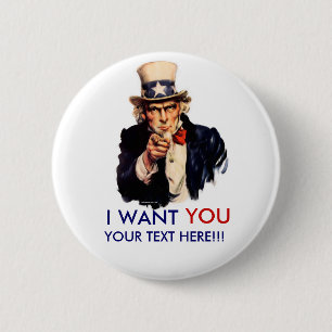 Gepersonaliseerde oom Sam Button