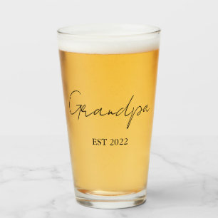 Gepersonaliseerde opa bierglas – vastgesteld jaar glas