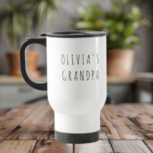 Gepersonaliseerde opa foto   Aangepast cadeau Reisbeker