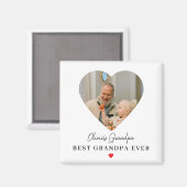 Gepersonaliseerde opa foto | Beste opa ooit Magneet (Voorkant / Achterkant)
