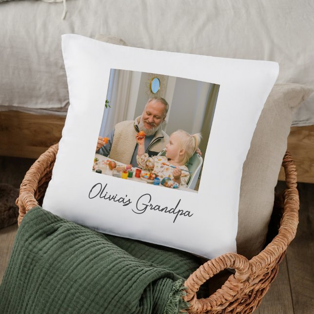 Gepersonaliseerde Opa Fotocadeau Kussen (Creator heeft geüpload)