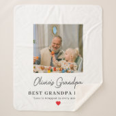 Gepersonaliseerde Opa Fotocadeau Sherpa Deken (Voorkant)