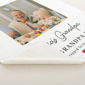 Gepersonaliseerde Opa Fotocadeau Sherpa Deken (3/4)