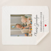 Gepersonaliseerde Opa Fotocadeau Sherpa Deken (Voorkant (horizontaal))