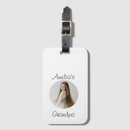 Gepersonaliseerde opa Gift – kleinkind gezicht - Bagagelabel (Voorkant (verticaal))