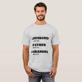 Gepersonaliseerde opa Shirt met data (Voorkant volledig)