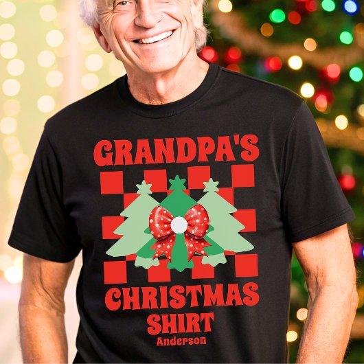 Gepersonaliseerde opa's kerst Shirt