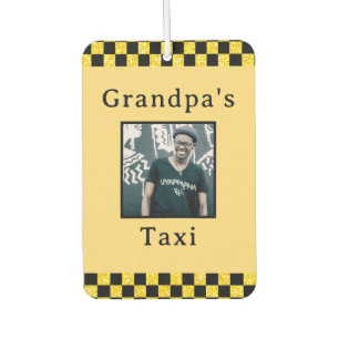 Gepersonaliseerde Opa's Taxi Foto Glitter Air Fres Luchtverfrisser