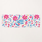 Gepersonaliseerde opbeurende bloemenpatroon yogamat (Voorkant (horizontaal))