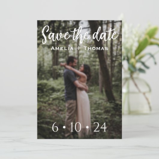 Gepersonaliseerde opslaan van de datum uitnodiging (Staand voorkant)