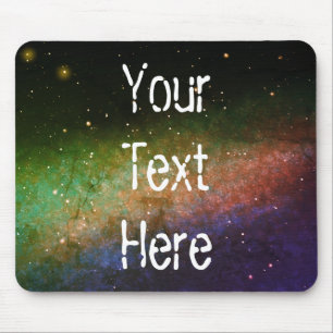 Gepersonaliseerde oranje Galaxy Space Nevel Nachth Muismat