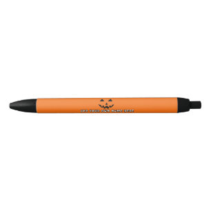 Gepersonaliseerde Oranje pompoen Halloween Jouw na Zwarte Inkt Pen