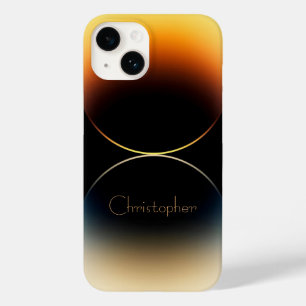 Gepersonaliseerde oranje radiale textuur iPhone 15 Case-Mate iPhone 14 Hoesje