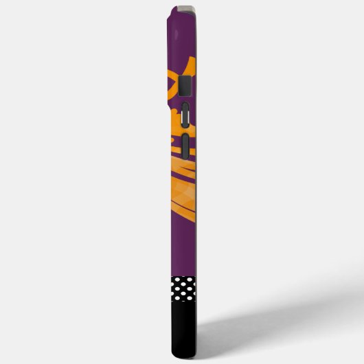 Gepersonaliseerde Oranje Tangerine Aubergine Damas Case-Mate iPhone Case (Achterkant / Links)